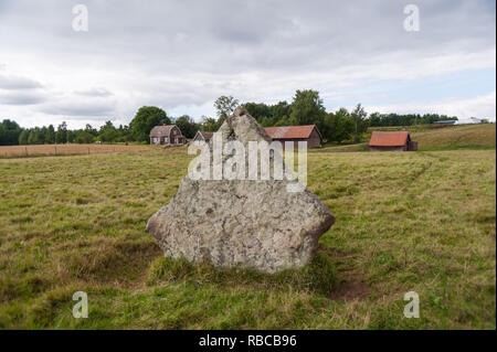 Resti di antiche sepolture in Ekornavallen. Falköping distretto. La Svezia. Europa.it è più vecchio del famoso Stonehenge in Inghilterra. Foto Stock