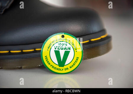 Vegan friendly Dr Martens stivali. Foto Stock