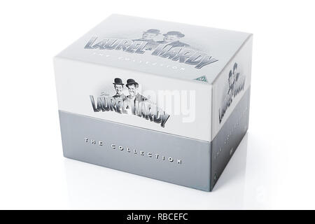 Il Laurel e Hardy completa collezione di DVD Foto Stock