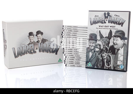 Il Laurel e Hardy completa collezione di DVD Foto Stock