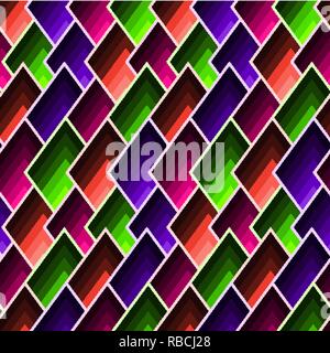 Piastrella geometrica pattern. Abstract sfondo senza soluzione di continuità con il rombo Illustrazione Vettoriale