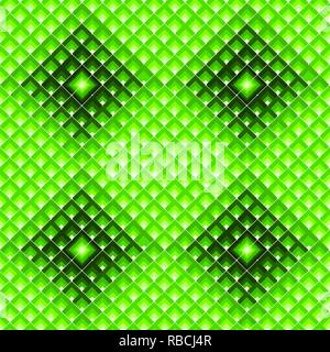 Le losanghe seamless pattern. UFO moderno di color verde piastrella geometrica texture Illustrazione Vettoriale