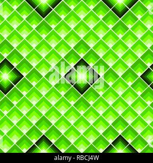 Rettangoli o losanghe seamless pattern nel quartiere alla moda di neon color lime Illustrazione Vettoriale