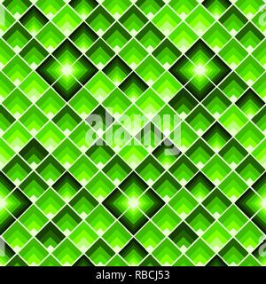 Le losanghe seamless pattern. UFO moderno di color verde piastrella geometrica texture Illustrazione Vettoriale