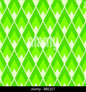 Le losanghe seamless pattern. UFO moderno di color verde piastrella geometrica texture Illustrazione Vettoriale