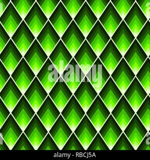 Le losanghe seamless pattern. UFO moderno di color verde piastrella geometrica texture Illustrazione Vettoriale