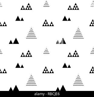 I triangoli Seamless pattern. Piastrella piramide texture. Geometrica astratta ripetere Illustrazione Vettoriale