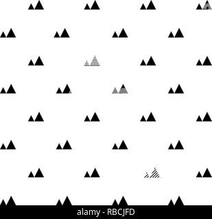 Seamless pattern piramide. Piastrella geometrica ripetere con triangoli. Illustrazione Vettoriale