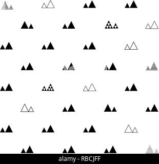 Seamless pattern piramide. Piastrella geometrica ripetere con triangoli. Illustrazione Vettoriale