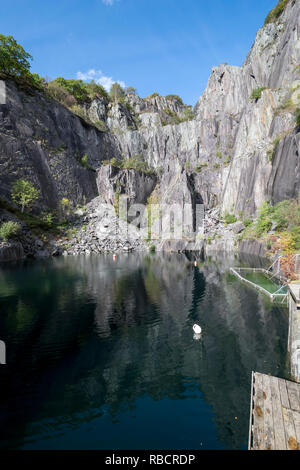 Vivian cava a Llyn Padarn country park Llanberis Galles del Nord Foto Stock