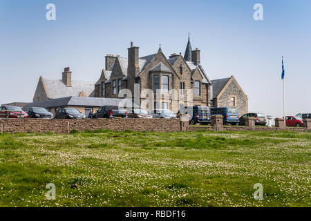 Il Sumburgh Hotel a Sumburgh Head, isole Shetland, Regno Unito, Europa. Foto Stock