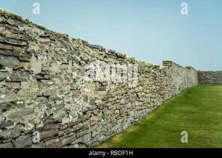 Jarlshof preistorica e norreni insediamento sito archeologico in Shetland Scozia, Regno Unito, Europa. Foto Stock