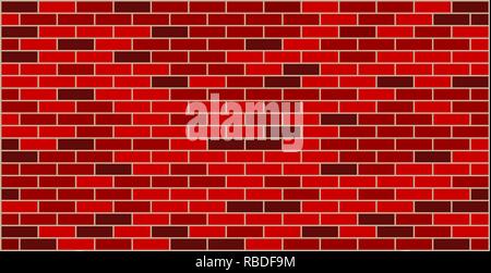 Rosso nero parete di mattoni sfondo texture graphic design con copia spazio per il testo. Illustrazione Vettoriale