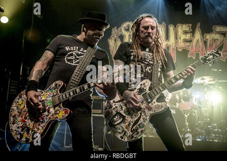 Il Wildhearts eseguire a Koko durante un tour per celebrare il venticinquesimo anniversario dell'album "terra vs i Wildhearts' dotata di: Chris Jagdar (CJ), zenzero dove: Londra, Regno Unito quando: 02 Dic 2018 Credit: Neil Lupin/WENN Foto Stock