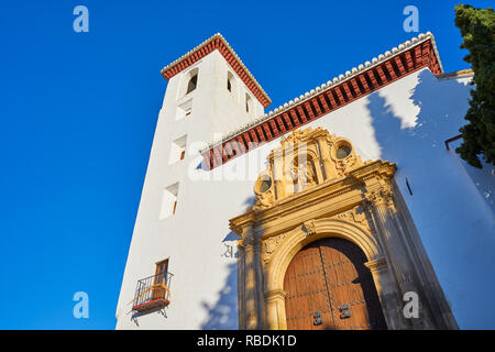 San Miguel Bajo chiesa in Granada Albaicin andaluso di Spagna Foto Stock