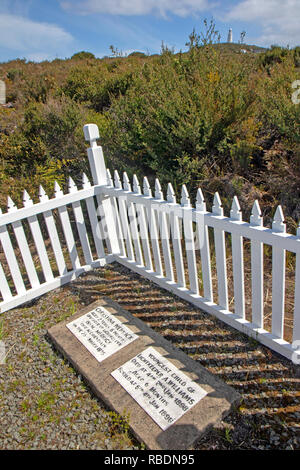 Graves al Cape Bruny Lighthouse Foto Stock