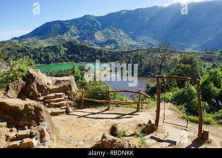 Telaga Warna Dieng Foto Stock