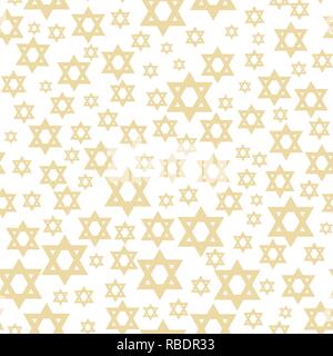 Hanukkah ebraica pattern senza soluzione di continuità con la stella di Davide, simbolo di Israele. Illustrazione Vettoriale Illustrazione Vettoriale