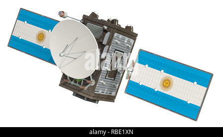 Satellite di Argentina, 3D rendering isolati su sfondo bianco Foto Stock