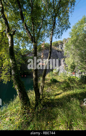 Vivian cava a Llyn Padarn country park Llanberis Galles del Nord Foto Stock