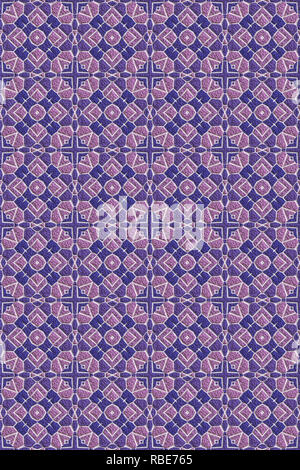 3d effetto seamless sfondo in piastrelle di pietra pattern. Foto Stock