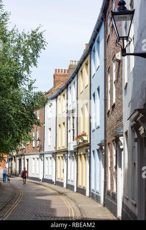 Periodo case, Prince Street, Città Vecchia, Kingston upon Hull, East Riding of Yorkshire, Inghilterra, Regno Unito Foto Stock