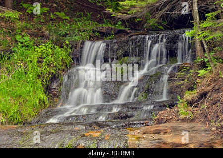 Alger Falls, Alger county vicino Munising, Michigan, Stati Uniti d'America Foto Stock