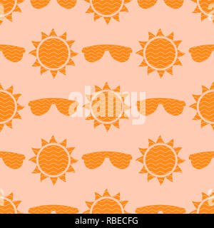 Estate Seamless pattern con linee ondulate texture Foto Stock