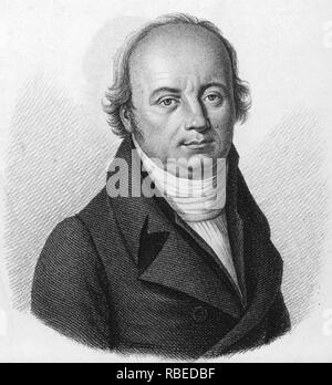 FRANZ JOSEPH GALL (1758-1828) Tedesco neuroanatomist e rivendicato fondatore di phrenology Foto Stock