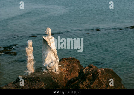 Dona Paula statua presso il Dona Paula, Goa, India. Famosa zona frequentata da turisti soprattutto al tramonto Foto Stock