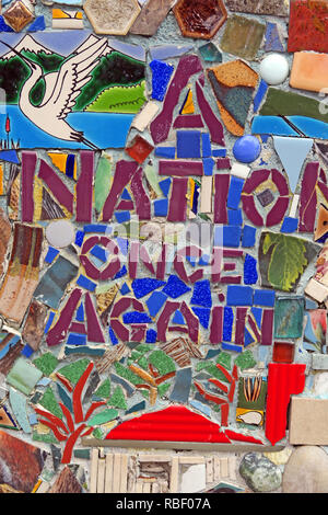 Street mosaici, il Luogo di Astor, East Village, Manhattan, New York City, NY, STATI UNITI D'AMERICA Foto Stock