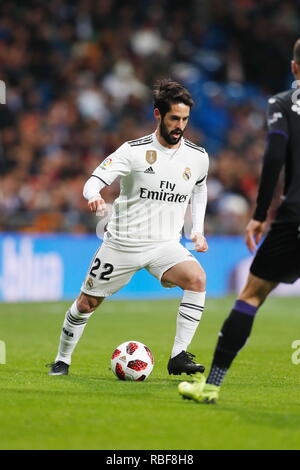 Madrid, Spagna. Il 9 gennaio, 2019. Isco (reale) Calcio/Calcetto : Spagnolo 'Copa del Rey' round di 16 1a gamba match tra il Real Madrid CF 3-0 CD Leganes al Santiago Bernabeu di Madrid in Spagna . Credito: Mutsu Kawamori/AFLO/Alamy Live News Foto Stock