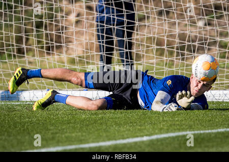 MARBELLA - 10-01-2019, olandese Eredivisie calcio stagione 2018 / 2019. Willem II keeper Timon Wellenreuther durante il corso di formazione a Marbella. Foto Stock