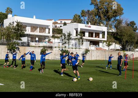 MARBELLA - 10-01-2019, olandese Eredivisie calcio stagione 2018 / 2019. Panoramica del passo durante il corso di formazione a Marbella. Foto Stock