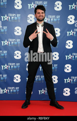 Gian Mattia d'Alberto / lapresse 10-01-2019 Milano Spettacolo presentazione ITALIA's Got Talent nella foto: Frank Matano Gian Mattia d'Alberto / lapresse 2019-01-10 MILANO ITALIA's Got Talent presentazione in Foto: Frank Matano Foto Stock