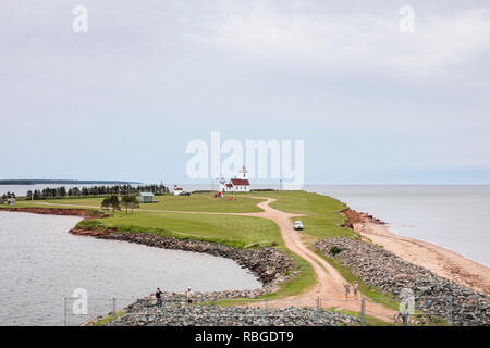 Isola di boschi parco provinciale, Prince Edward Island, Canada - 12 Luglio 2018: Il faro di Isola di boschi parco provinciale. ( Ryan Carter ) Foto Stock