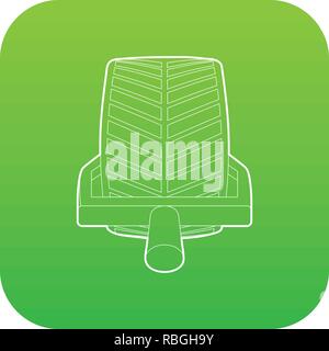 Auto a morsetto di bloccaggio di ruota icona Vettore verde Illustrazione Vettoriale