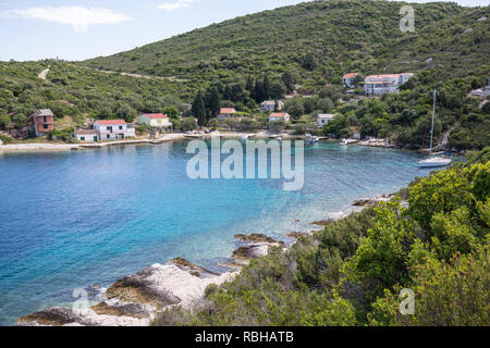 Baia di Isola di Vis, Croazia Foto Stock