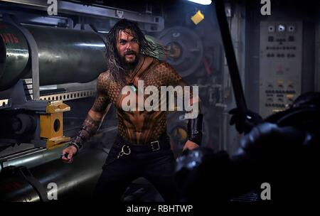 Pellicola originale titolo: AQUAMAN. Titolo inglese: AQUAMAN. Anno: 2018. Direttore: JAMES WAN. Stelle: JASON MOMOA. Credito: DC Comics/DN ENTERTAINMENT/WARNER BROS / Album Foto Stock