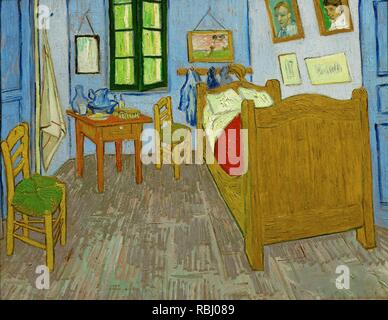 La chambre de Van Gogh à Arles / Van Gogh la camera da letto di Arles. Data/Periodo: 1889. La pittura. Olio su tela. Altezza: 570 mm (22.44 in); larghezza: 740 mm (29.13 in). Foto Stock