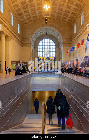 All'interno di Union Station in Toronto City Centre, Ontario, Canada Foto Stock