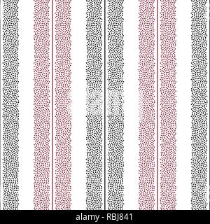 Strisce tratteggiate vector seamless pattern. Punti astratto sfondo per la superficie di progettazione, tessili, carta da imballaggio, sfondo, custodia per telefono stampa, tessuto. Illustrazione Vettoriale