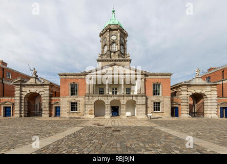 Il cortile del Castello di Dublino a Dublino, Irlanda. Foto Stock