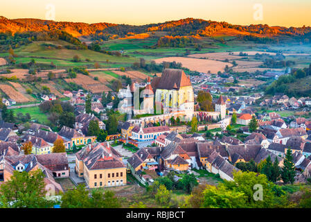 Biertan, Transilvania. Uno dei primi Saxon (tedesco) insediamenti medievali in Romania. Foto Stock