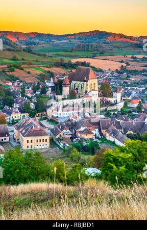 Biertan, Transilvania. Uno dei primi Saxon (tedesco) insediamenti medievali in Romania. Foto Stock