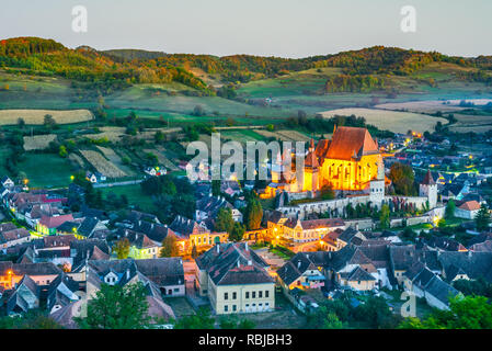 Biertan, Transilvania. Uno dei primi Saxon (tedesco) insediamenti medievali in Romania. Foto Stock