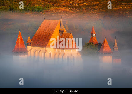 Biertan, Transilvania. Uno dei primi Saxon (tedesco) insediamenti medievali in Romania. Foto Stock