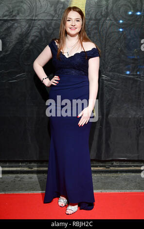 Caitlin Blackwood frequentando il Gold Movie Awards 2019, tenutosi a Regent Street Cinema in Marylebone, London. Foto Stock