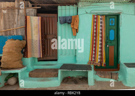 Casa di villaggio in Hampi, Karnataka, India Foto Stock