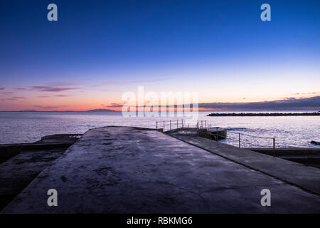 Vista panoramica sul tramonto, Castiglioncello, Livorno comune, Toscana Foto Stock
